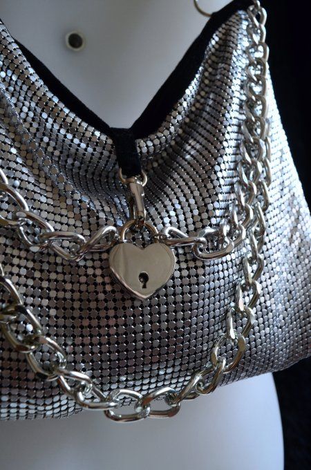 Sac à main chainmail et cadenas coeur - UNCHAINED FAITH
