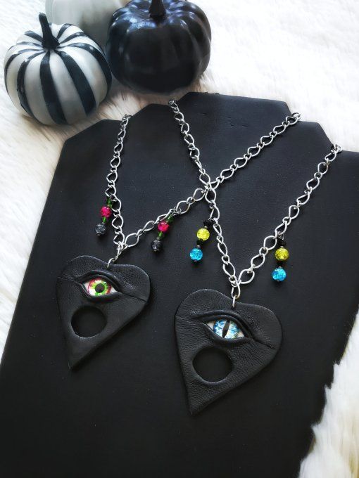 COLLIER OUIJA ET OEIL EN CUIR - OCCULT LUXURY