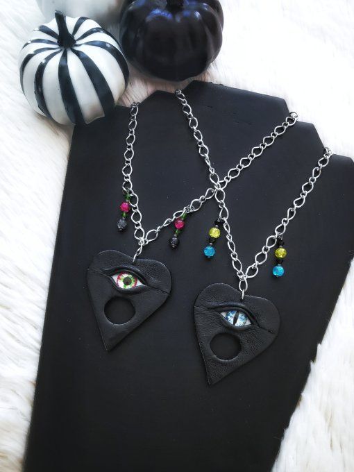 COLLIER OUIJA ET OEIL EN CUIR - OCCULT LUXURY