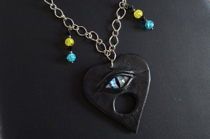 COLLIER OUIJA ET OEIL EN CUIR - OCCULT LUXURY