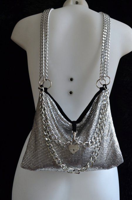 Sac à main chainmail et cadenas coeur - UNCHAINED FAITH