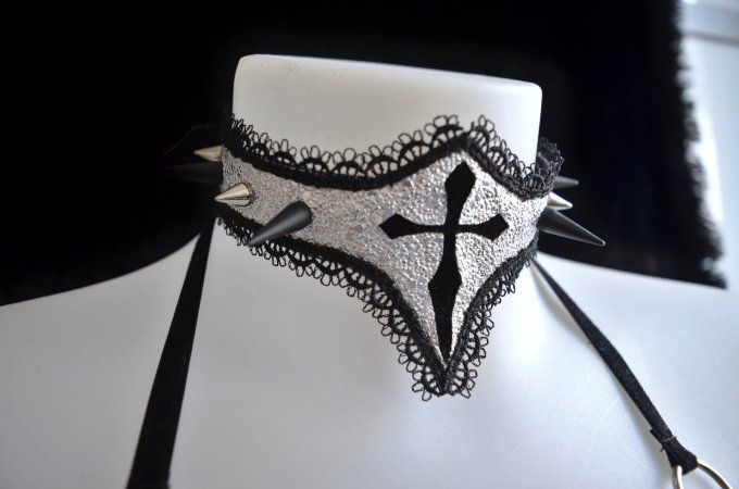 SET harnais et choker gothique inspiration cathédrale- AMOR ARMOR 